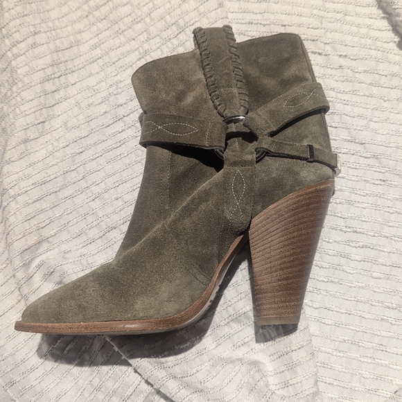 Isabel Marant Rawson Suede Ankle Boots in Olive Size 39 - Picture 6 of 10